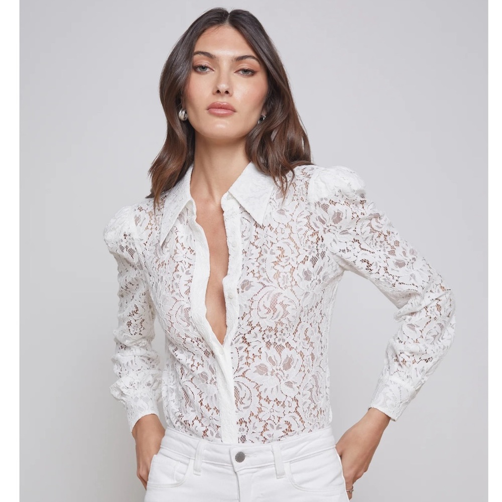 L’AGENCE Jenica Lace Blouse size Large